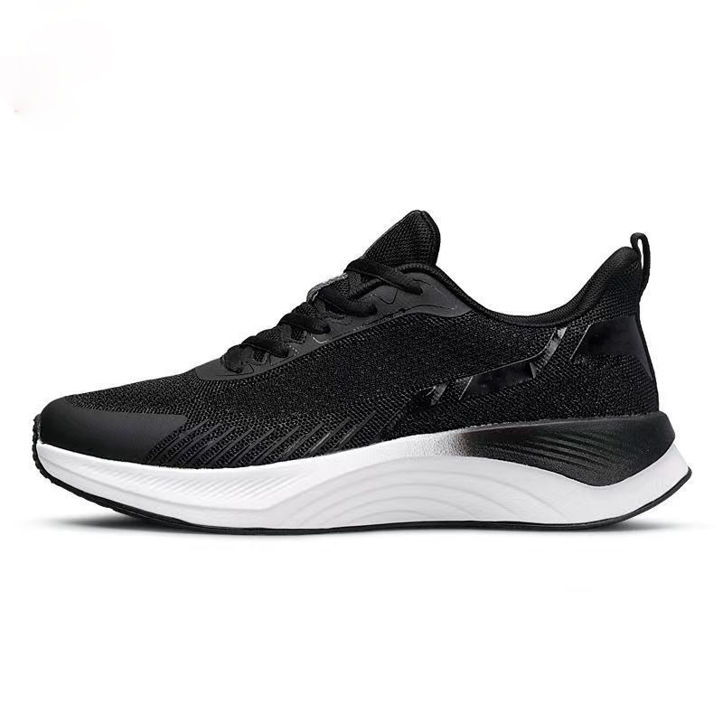 Sneaker Factory Online Black Sports Shoes for Men Women Flyknit Non-slip Running Shoes - Image 2